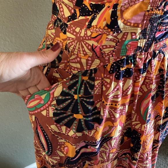 A.L.C. Adelle Tiered Printed Cotton-Poplin Halter Maxi Dress In Russet sz12 - Picture 3 of 8